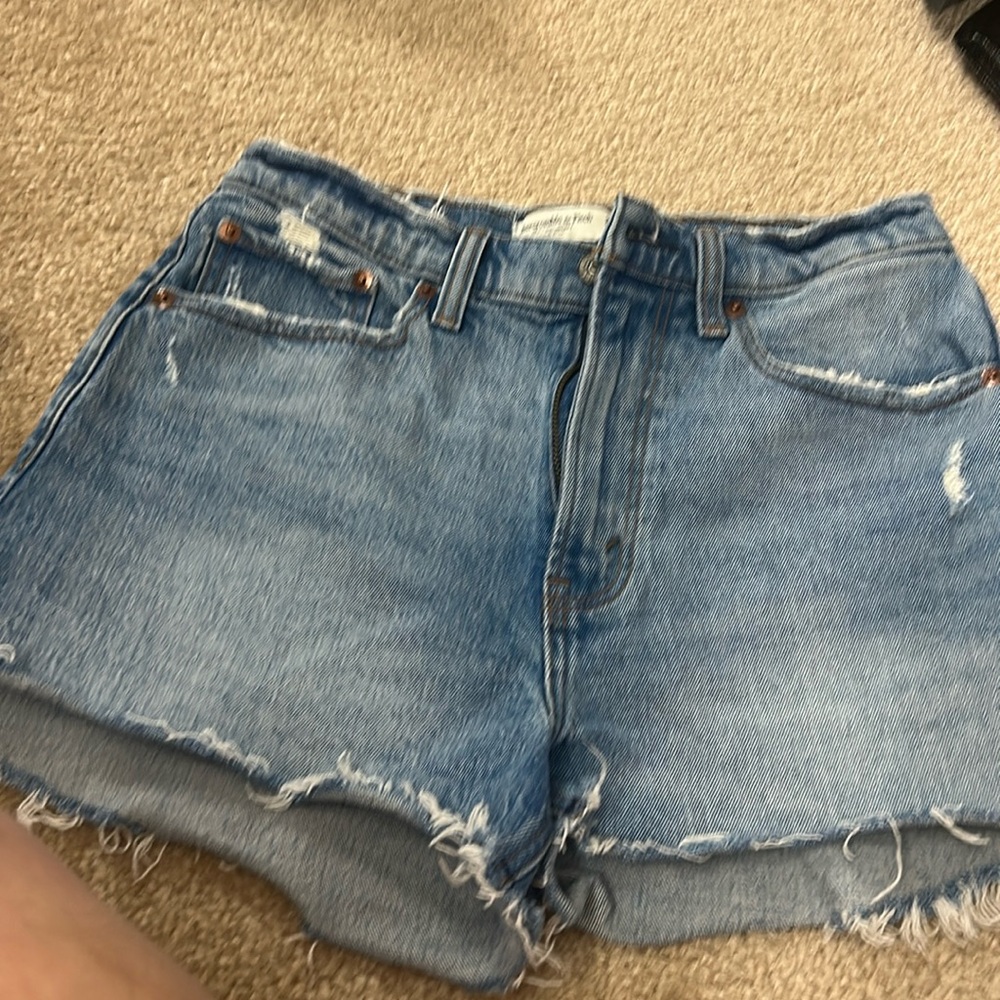 Abercrombie denim shorts mom short curve love